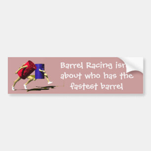 Barrel Racing - Girls - Racing Barrels Bumper Sticker
