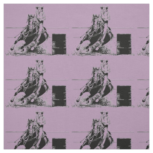 Barrel Racing Horse Fabric (Swatch)