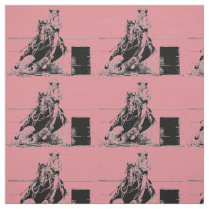 Barrel Racing Horse Fabric