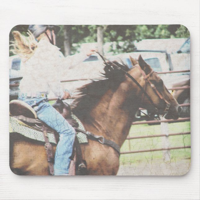 Barrel Racing Horse Mouse Pad (Front)