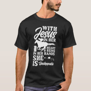 Barrel Racing  Horse Racing Jesus  Barrel Racer T-Shirt