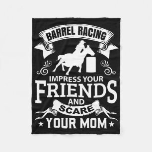 Barrel Racing Horseback Riding Horse Racer Rider R Fleece Blanket