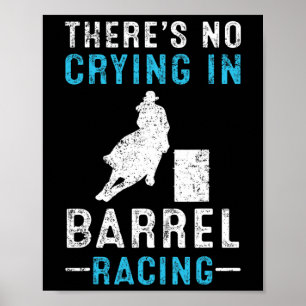 Barrel Racing Horseback Riding Vintage Gift  Poster