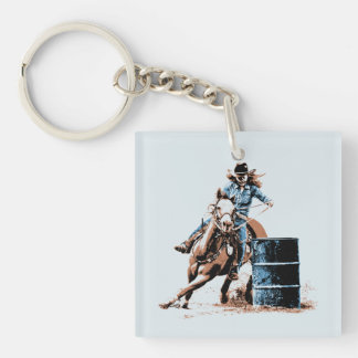 Barrel Racing Key Ring