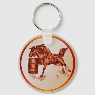 Barrel Racing -Keychain Key Ring