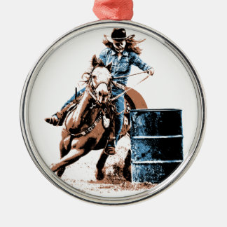 Barrel Racing Metal Tree Decoration