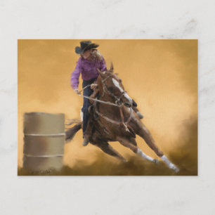 Barrel Racing Postcard