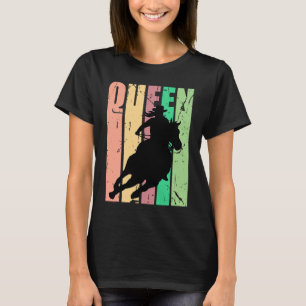 Barrel Racing Queen Rodeo Women Cowgirls Retro Vin T-Shirt
