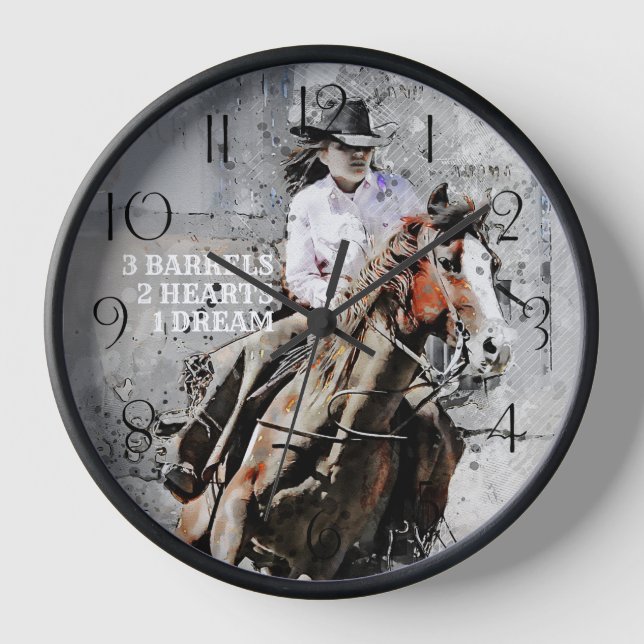 Barrel Racing Quote Clock (Front)
