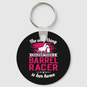 Barrel Racing Roping Horseback Riding Horse Rodeo Key Ring