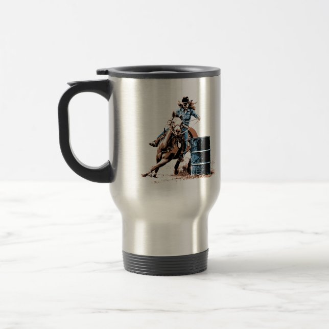 Barrel Racing Travel Mug (Left)