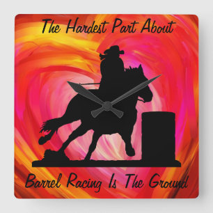 Barrel Racing Wall Clock