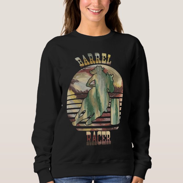 Barrel Racing with Earth Tone Colors Sweatshirt (Front)