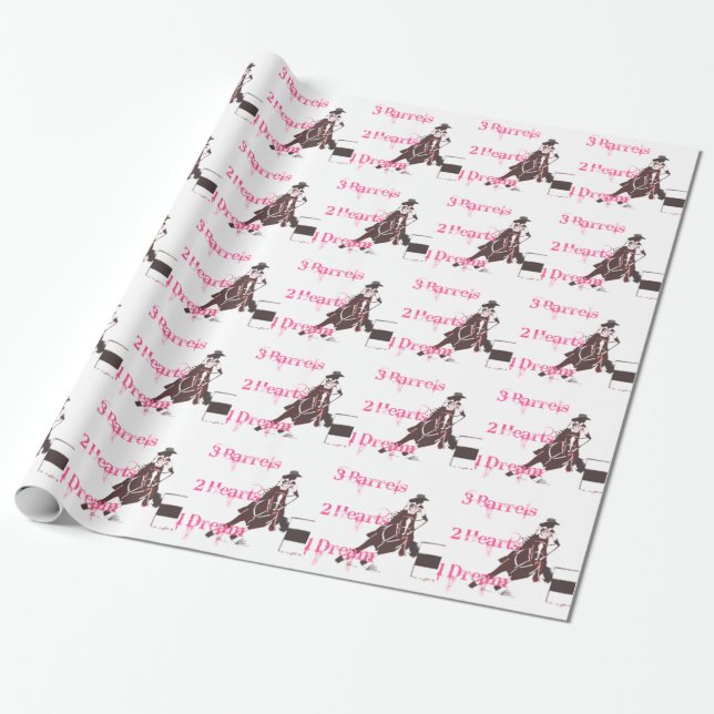 Barrel Racing Wrapping Paper (Unrolled)