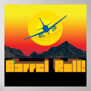 Barrel Roll Retro Canvas Print 1