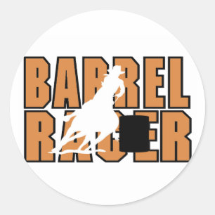 Barrell Racer T-shirts and Gifts. Classic Round Sticker