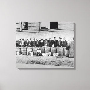 Barrels of Bootleg Liquor, 1922 Canvas Print