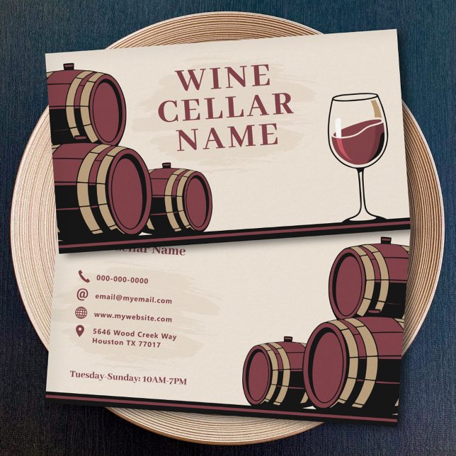 Barrels - Wine Cellar Business Card (Barrels - Wine Cellar Business Card)