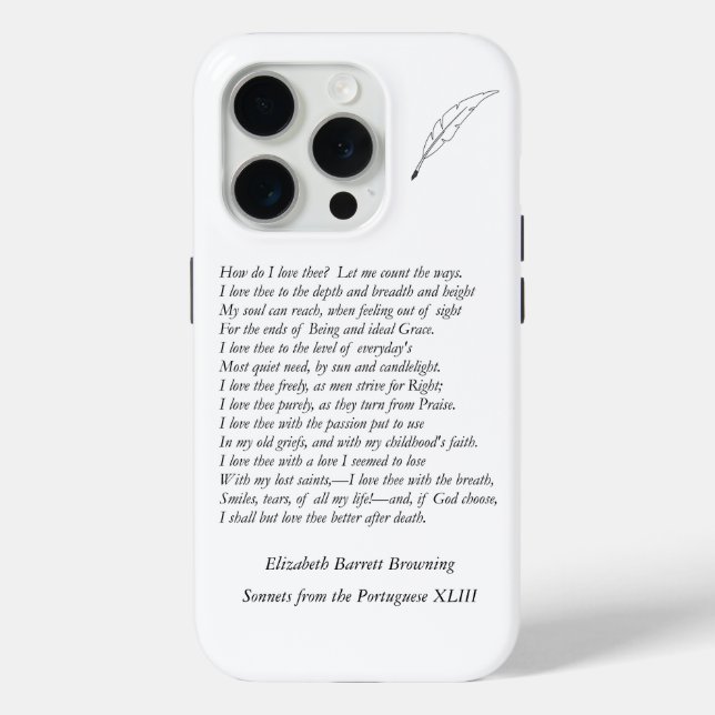 Barrett Browning - Sonnets from the Portuguese 43 Case-Mate iPhone Case (Back)