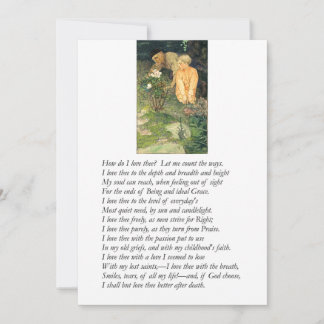Barrett Browning - Sonnets from the Portuguese #43 Invitation