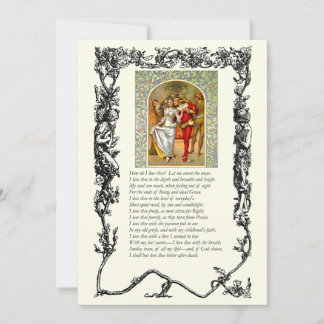 Barrett Browning - Sonnets from the Portuguese #43 Invitation