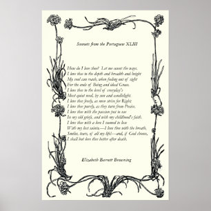 Barrett Browning - Sonnets from the Portuguese 43 Poster