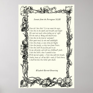 Barrett Browning - Sonnets from the Portuguese 43 Poster