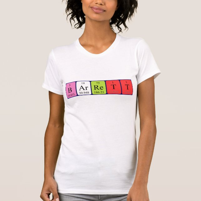 Barrett periodic table name shirt (Front)