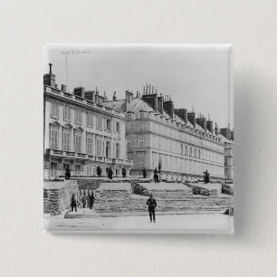 Barricade during the Commune of Paris 15 Cm Square Badge