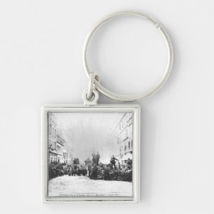 Barricade in the Rue de Flandre Key Ring
