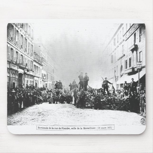 Barricade in the Rue de Flandre Mouse Pad (Front)