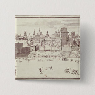 Barricades at Porte Sainte-Antoine 15 Cm Square Badge