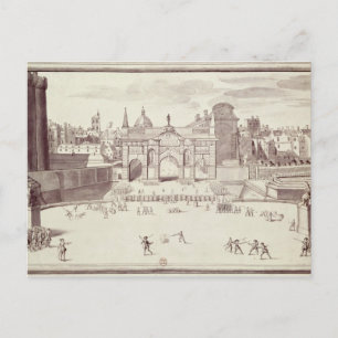 Barricades at Porte Sainte-Antoine Postcard