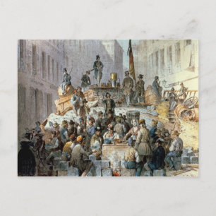 Barricades in Marzstrasse, Vienna, 1848 Postcard