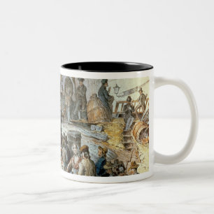 Barricades in Marzstrasse, Vienna, 1848 Two-Tone Coffee Mug