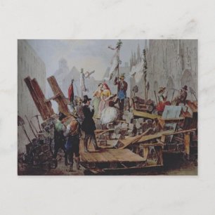 Barricades in the Stephansplatz, Vienna, 1848 Postcard