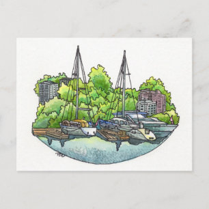 Barrie Marina Postcard