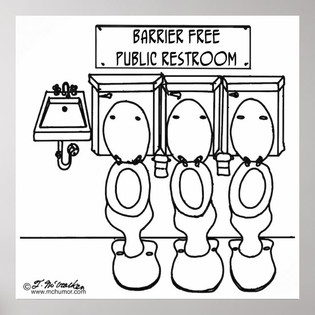 Barrier Free Public Restroom Poster (Front)