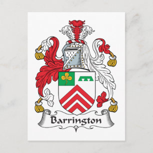 Barrington Family Crest Postcard