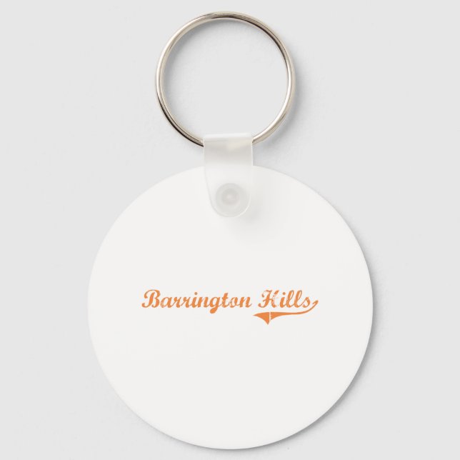 Barrington Hills Illinois Classic Design Key Ring (Front)