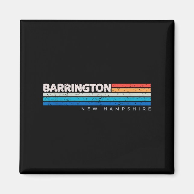 Barrington Nh New Hampshire Retro Design  Magnet (Front)