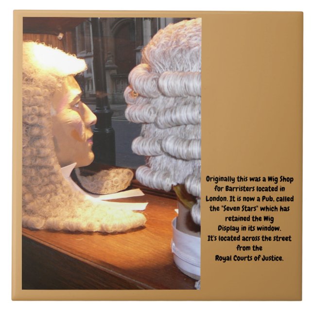 "Barrister Heads with Authentic Wigs" Tile (Front)