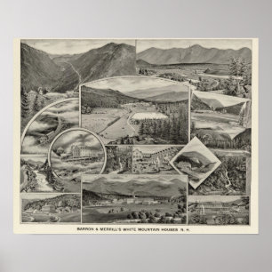 Barron & Merrill's White Mountain houses, NH Poster