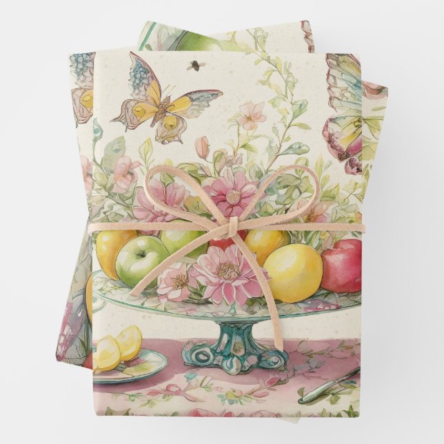Barroque Still life Wrapping Paper Sheet (In situ)