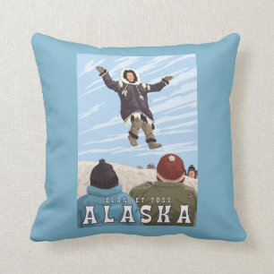 Barrow, Alaska Blanket Toss Vintage Travel Cushion