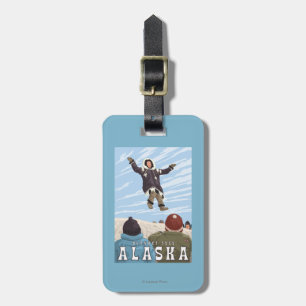 Barrow, Alaska Blanket Toss Vintage Travel Luggage Tag