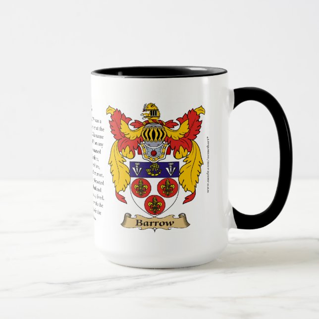 Barrow Family Coat of Arms Mug (Right)
