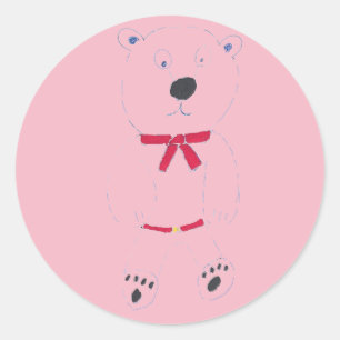 Barry Bear Round Stickers