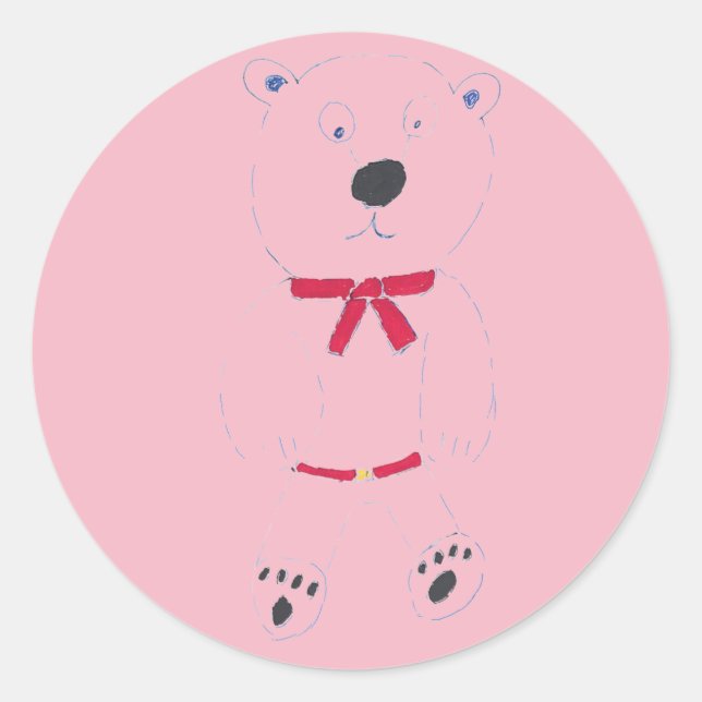 Barry Bear Round Stickers (Front)