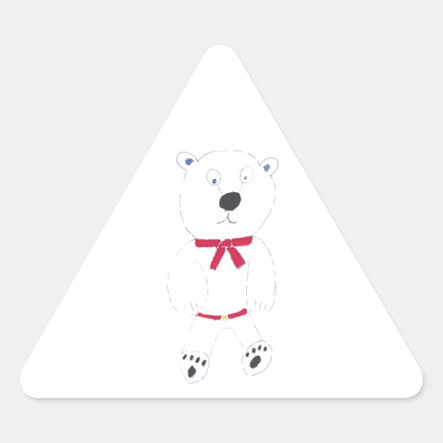 Barry Bear Triangular Stickers (Front)